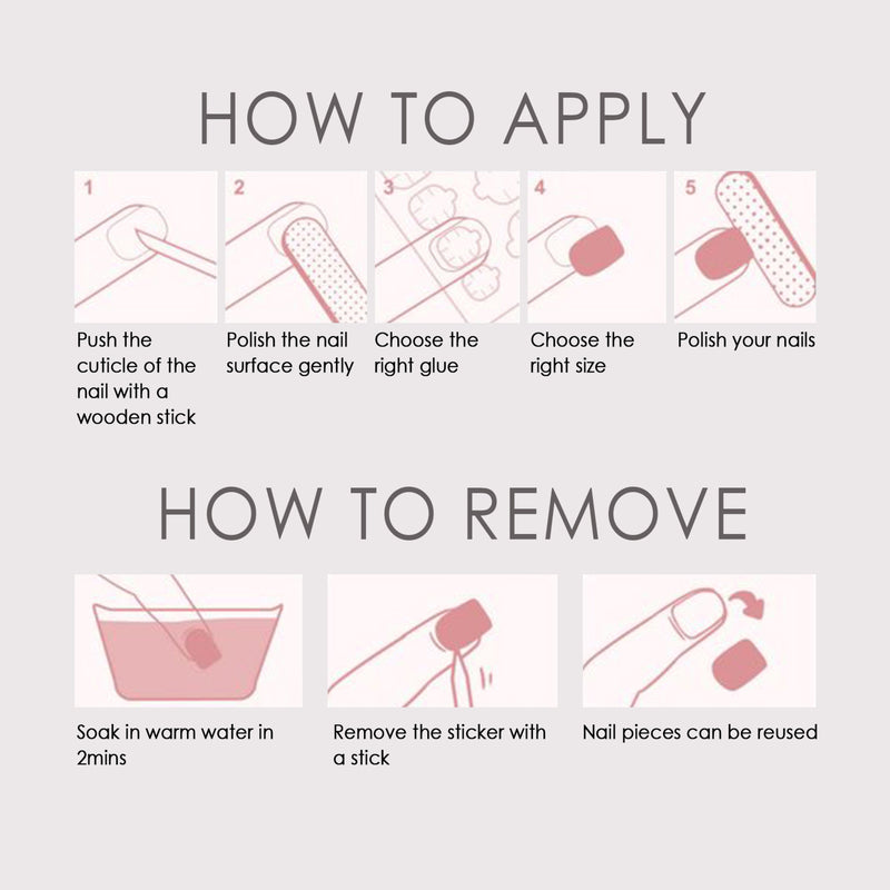 Press-On Nails application & removal guide